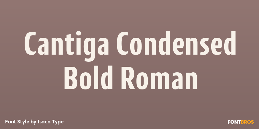 Cantiga Condensed Bold Roman Font Poster #1
