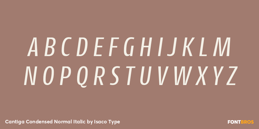 Cantiga Condensed Normal Italic Font Poster #2