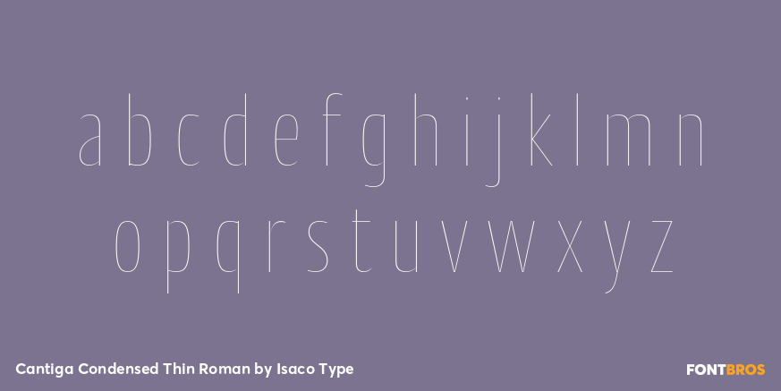 Cantiga Condensed Thin Roman Font Poster #3