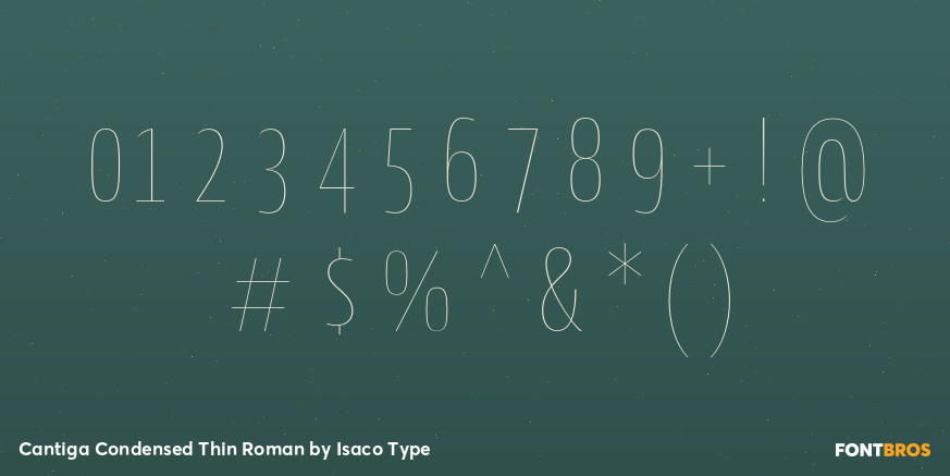 Cantiga Condensed Thin Roman Font Poster #4
