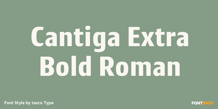 Cantiga Extra Bold Roman Poster