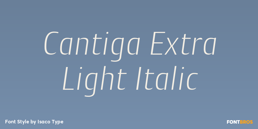 Cantiga Extra Light Italic Poster
