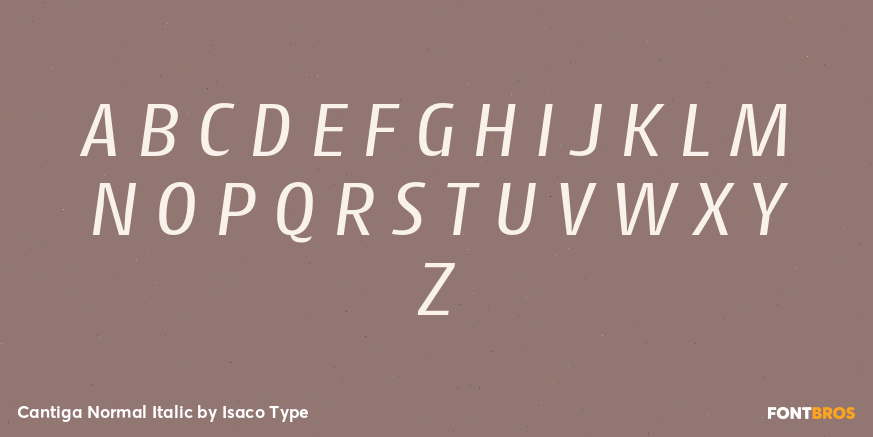 Cantiga Normal Italic Font Poster #2