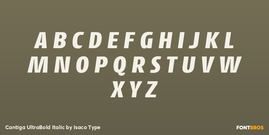 Cantiga UltraBold Italic Font Poster #2