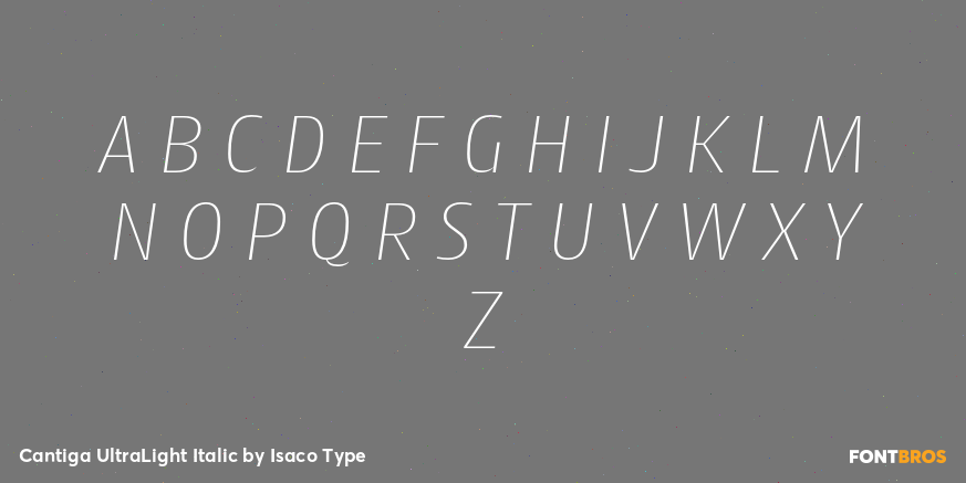Cantiga UltraLight Italic Font Poster #2