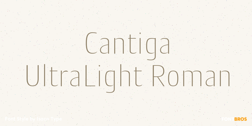 Cantiga UltraLight Roman Font Poster #1