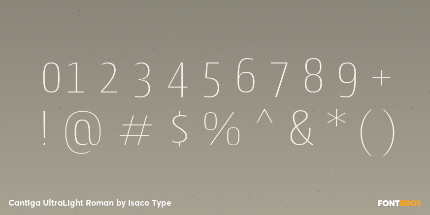 Cantiga UltraLight Roman Font Poster #1