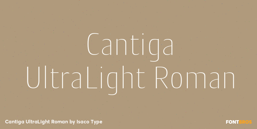 Cantiga UltraLight Roman Font Poster #1