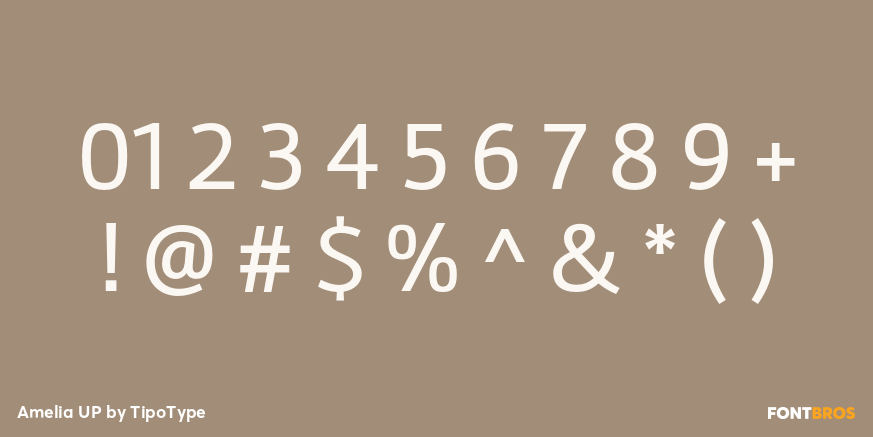 Amelia UP Font Poster #1