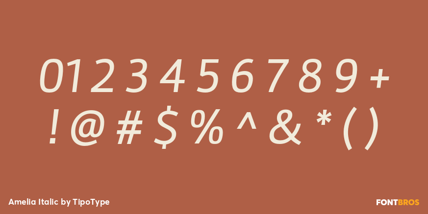 Amelia Italic Font Poster #1