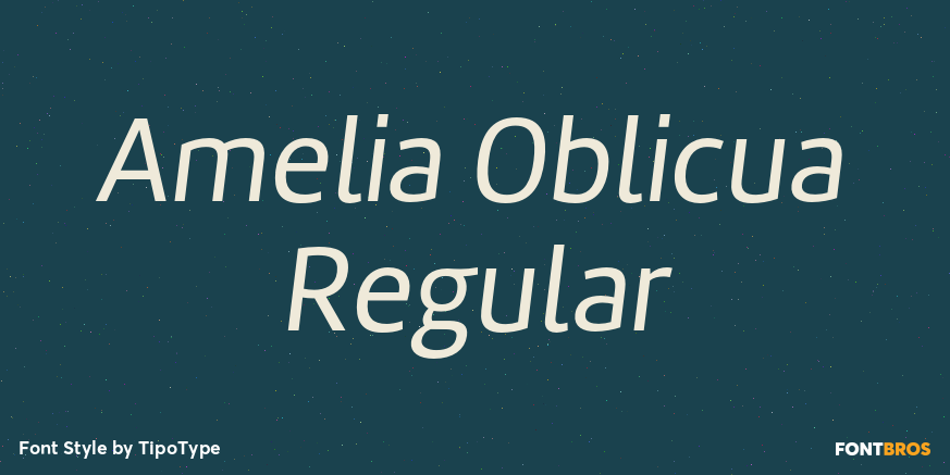Amelia Oblicua Regular Font Poster #1