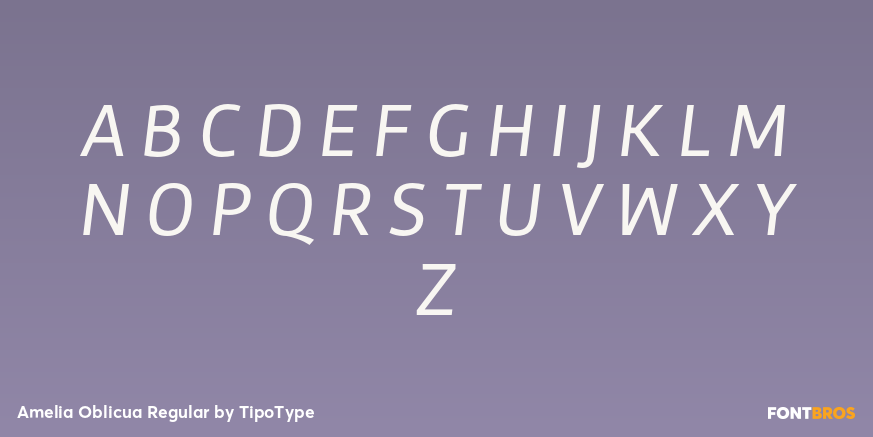 Amelia Oblicua Regular Font Poster #2
