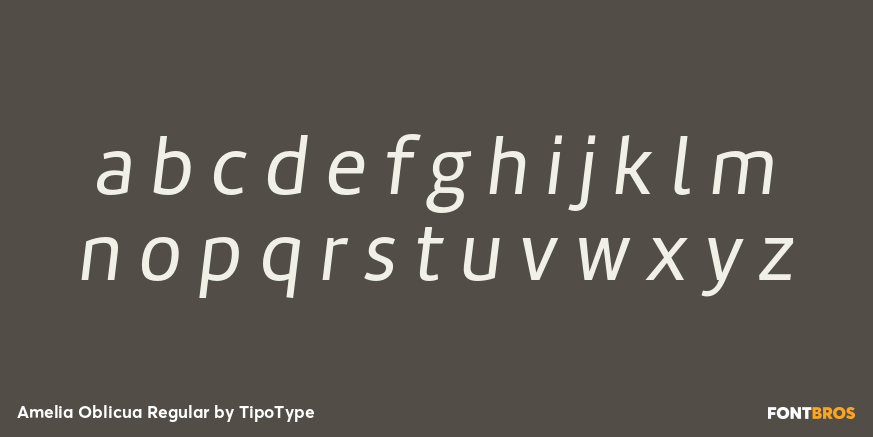 Amelia Oblicua Regular Font Poster #3