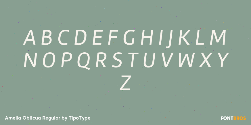 Amelia Oblicua Regular Font Poster #1