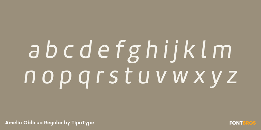 Amelia Oblicua Regular Font Poster #1