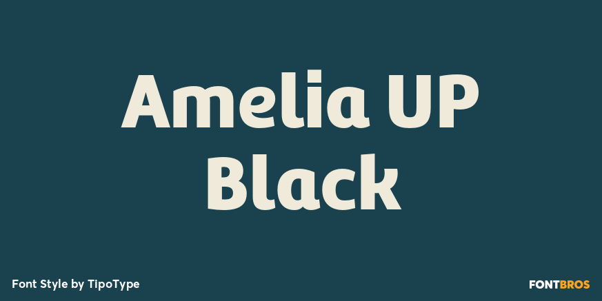 Amelia UP Black Font Poster #1