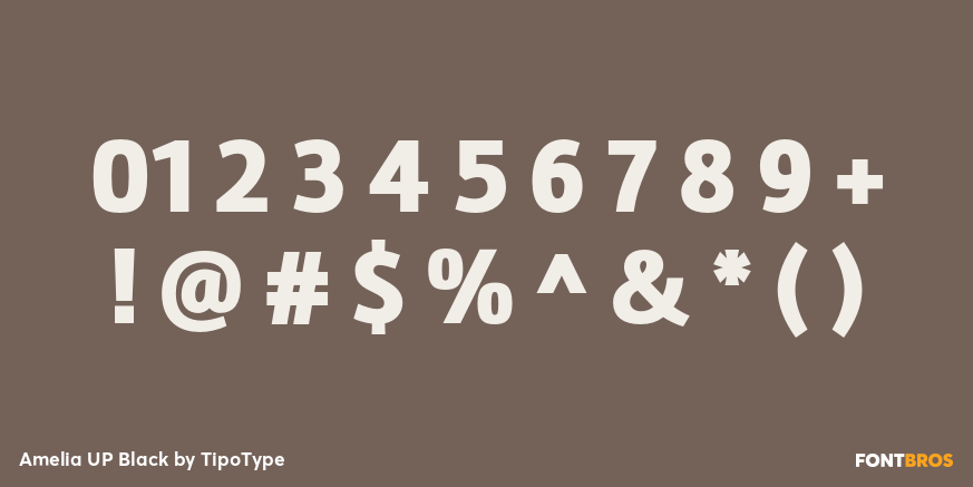Amelia UP Black Font Poster #4