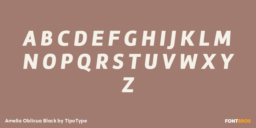 Amelia Oblicua Black Font Poster #2