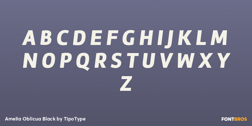 Amelia Oblicua Black Font Poster #1