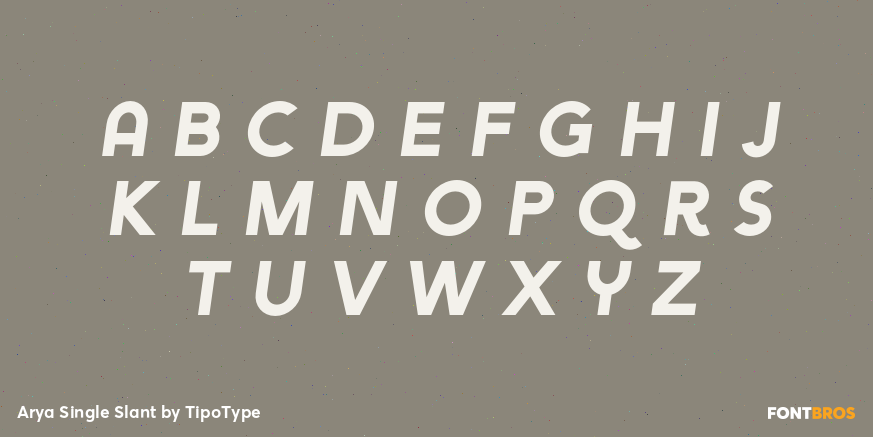 Arya Single Slant Font Poster #3