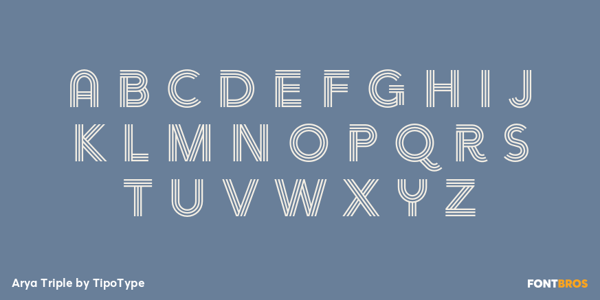 Arya Triple Font Poster #3