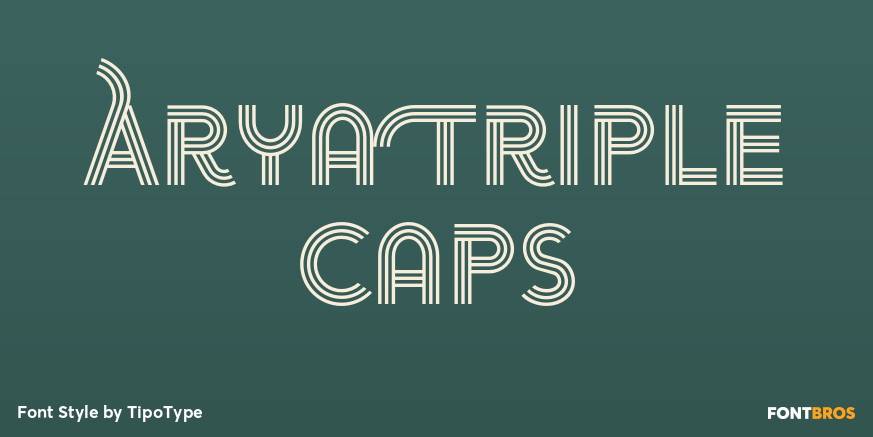 Arya Triple Caps Font Poster #1