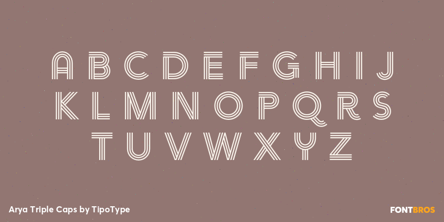 Arya Triple Caps Font Poster #3