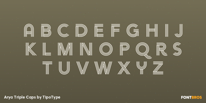Arya Triple Caps Font Poster #1