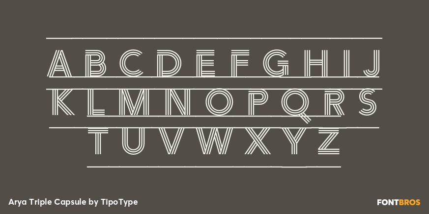 Arya Triple Capsule Font Poster #2