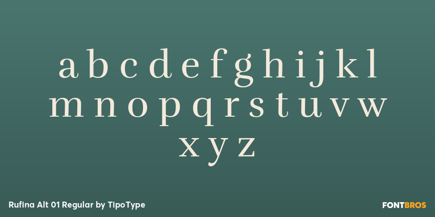 Rufina Alt 01 Regular Font Poster #3