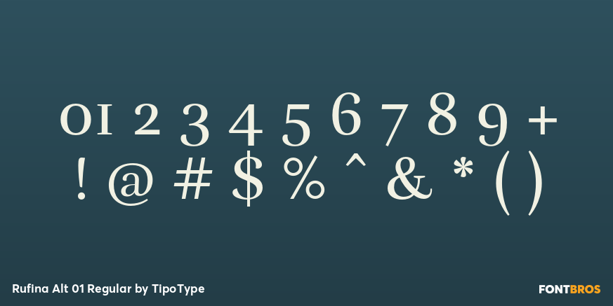 Rufina Alt 01 Regular Font Poster #4