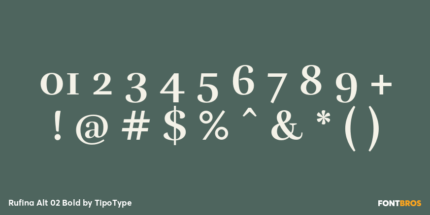 Rufina Alt 02 Bold Font Poster #1