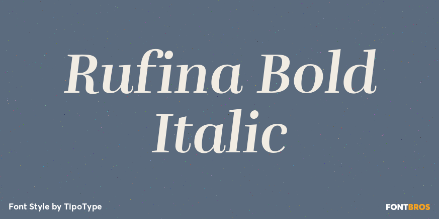 Rufina Bold Italic Poster