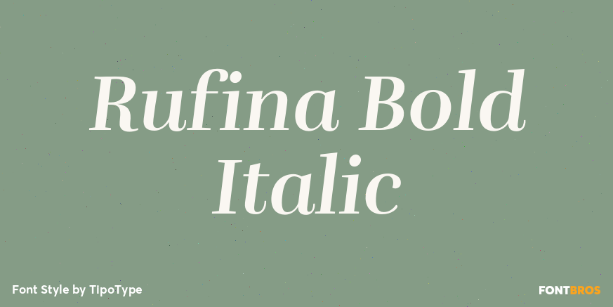 Rufina Bold Italic Poster