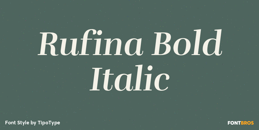 Rufina Bold Italic Poster