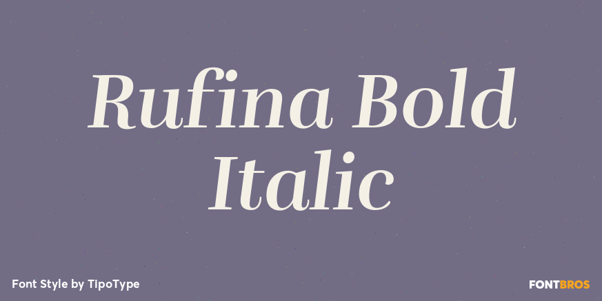 Rufina Bold Italic Poster