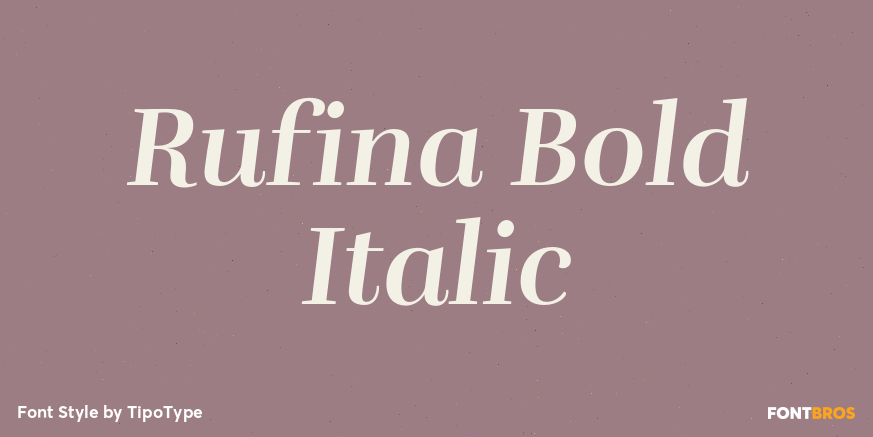 Rufina Bold Italic Poster