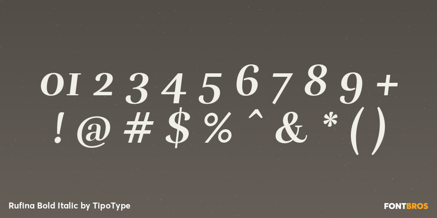 Rufina Bold Italic Font Poster #1