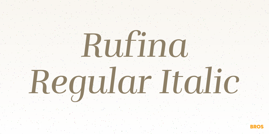 Rufina Regular Italic Poster