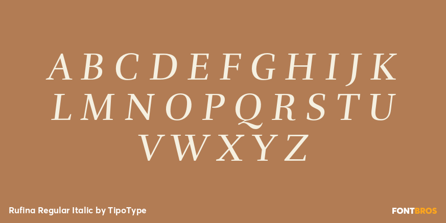 Rufina Regular Italic Font Poster #2