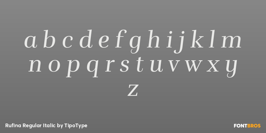 Rufina Regular Italic Font Poster #3