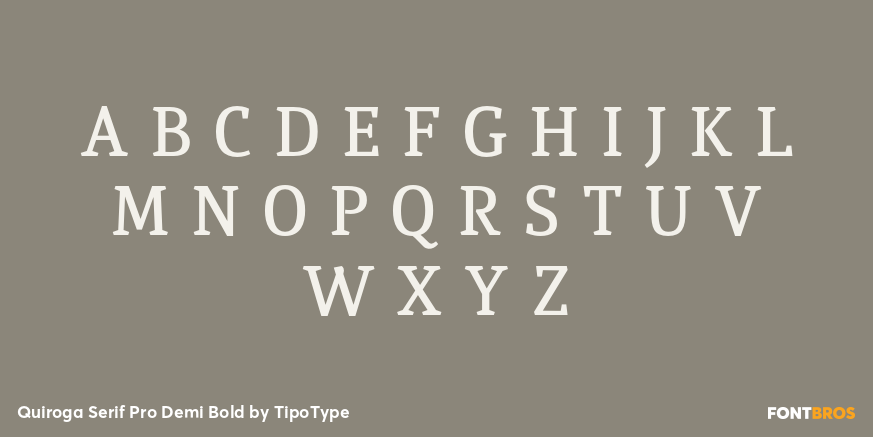 Quiroga Serif Pro Demi Bold Font Poster #2