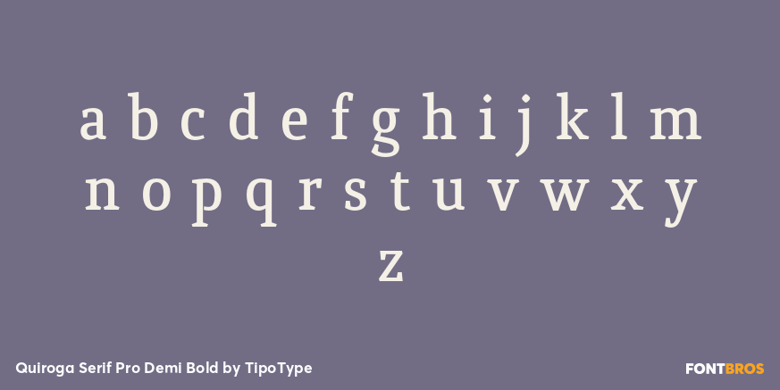 Quiroga Serif Pro Demi Bold Font Poster #3