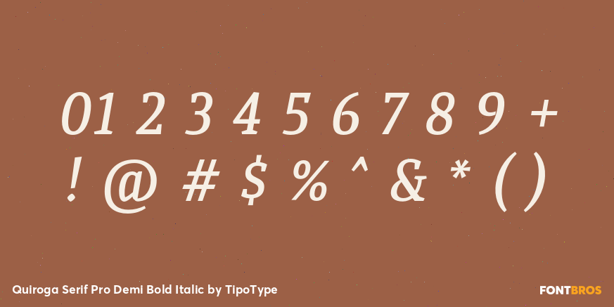 Quiroga Serif Pro Demi Bold Italic Font Poster #4