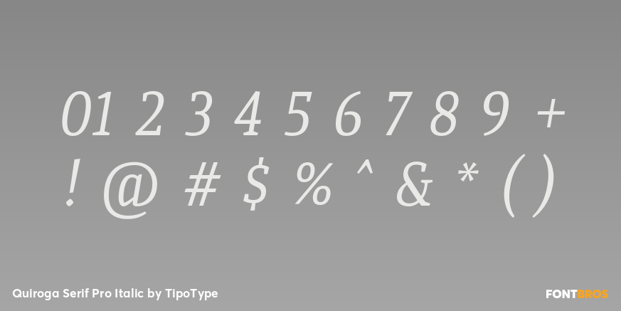 Quiroga Serif Pro Italic Font Poster #4