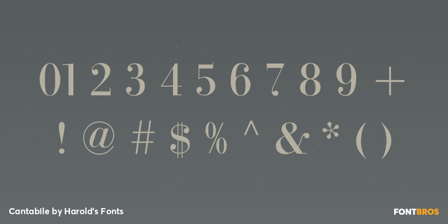 Cantabile Font Poster #1