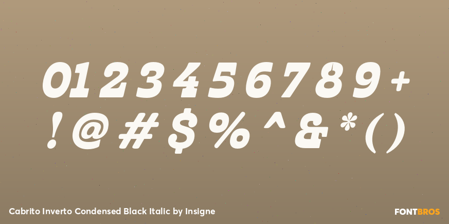 Cabrito Inverto Condensed Black Italic Font Poster #1