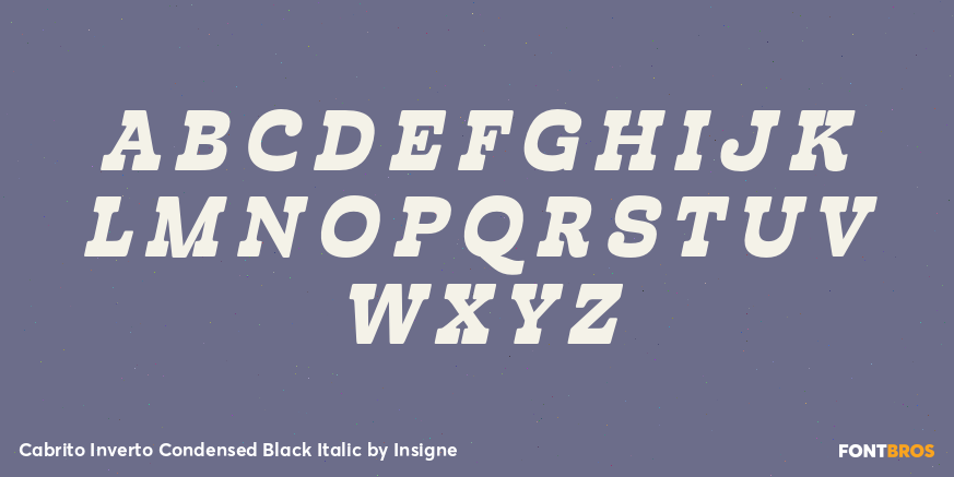 Cabrito Inverto Condensed Black Italic Font Poster #1