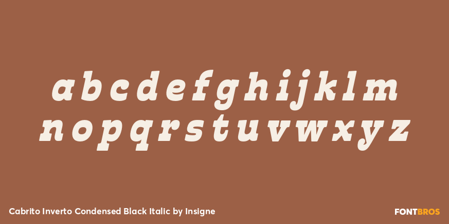 Cabrito Inverto Condensed Black Italic Font Poster #1