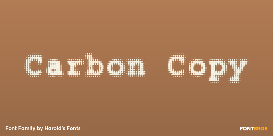 Carbon Copy Font Poster